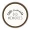 Little Moments Big Memories Round Brown Framed Print